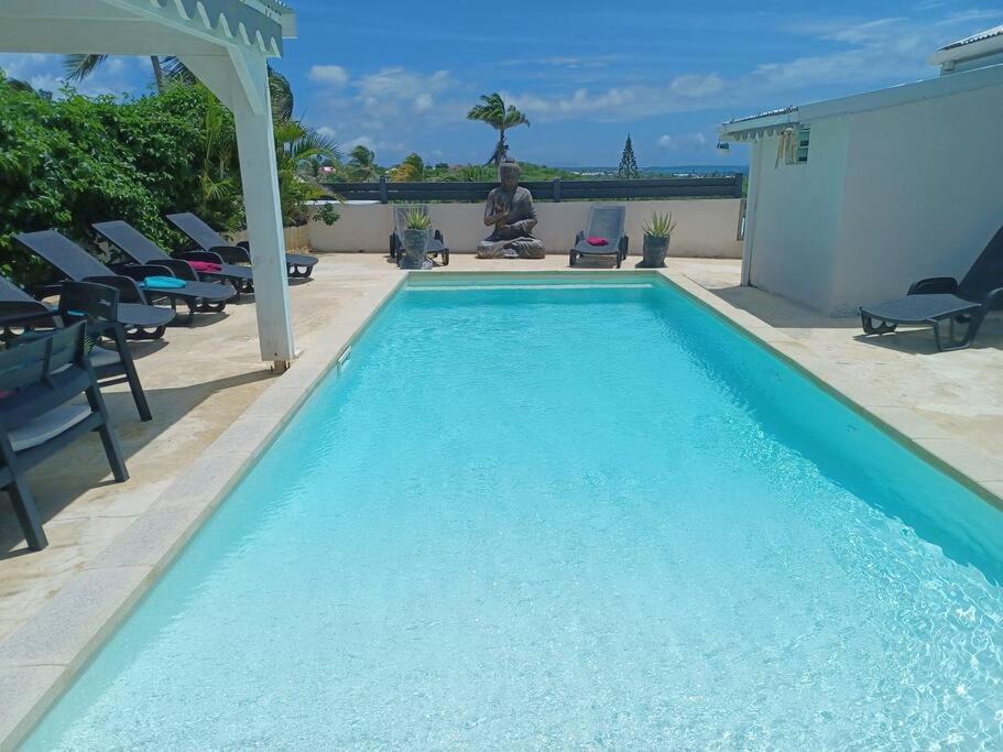 Villa Vue Mer 180°, Piscine Saint-Francois  Eksteriør billede